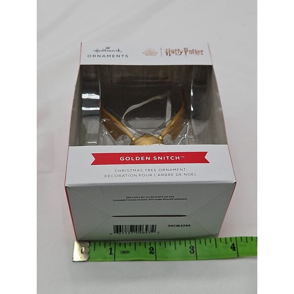 2024 New Hallmark Harry Potter Golden Snitch Red Box Christmas Ornament - Picture 10 of 12